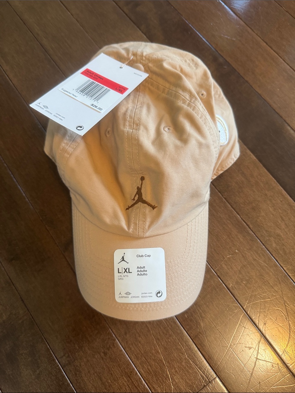 Jordan Club Cap in Tan with Brown Jumpman